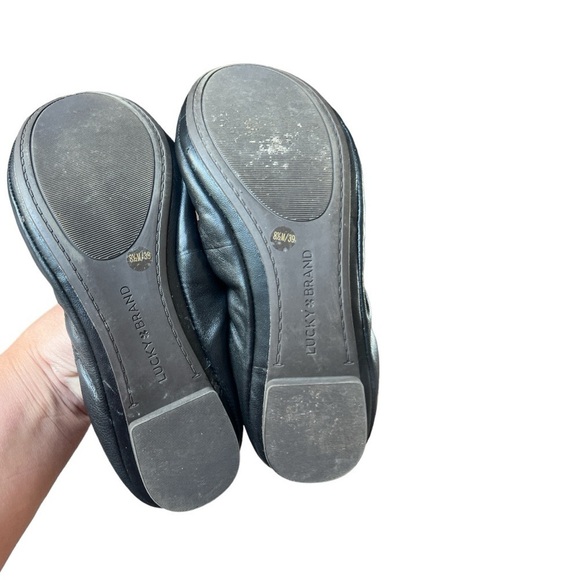Lucky Brand Echo 2 Black Leather Travel Flats Women’s Casual Slip On Shoes, 8.5M - Picture 6 of 9